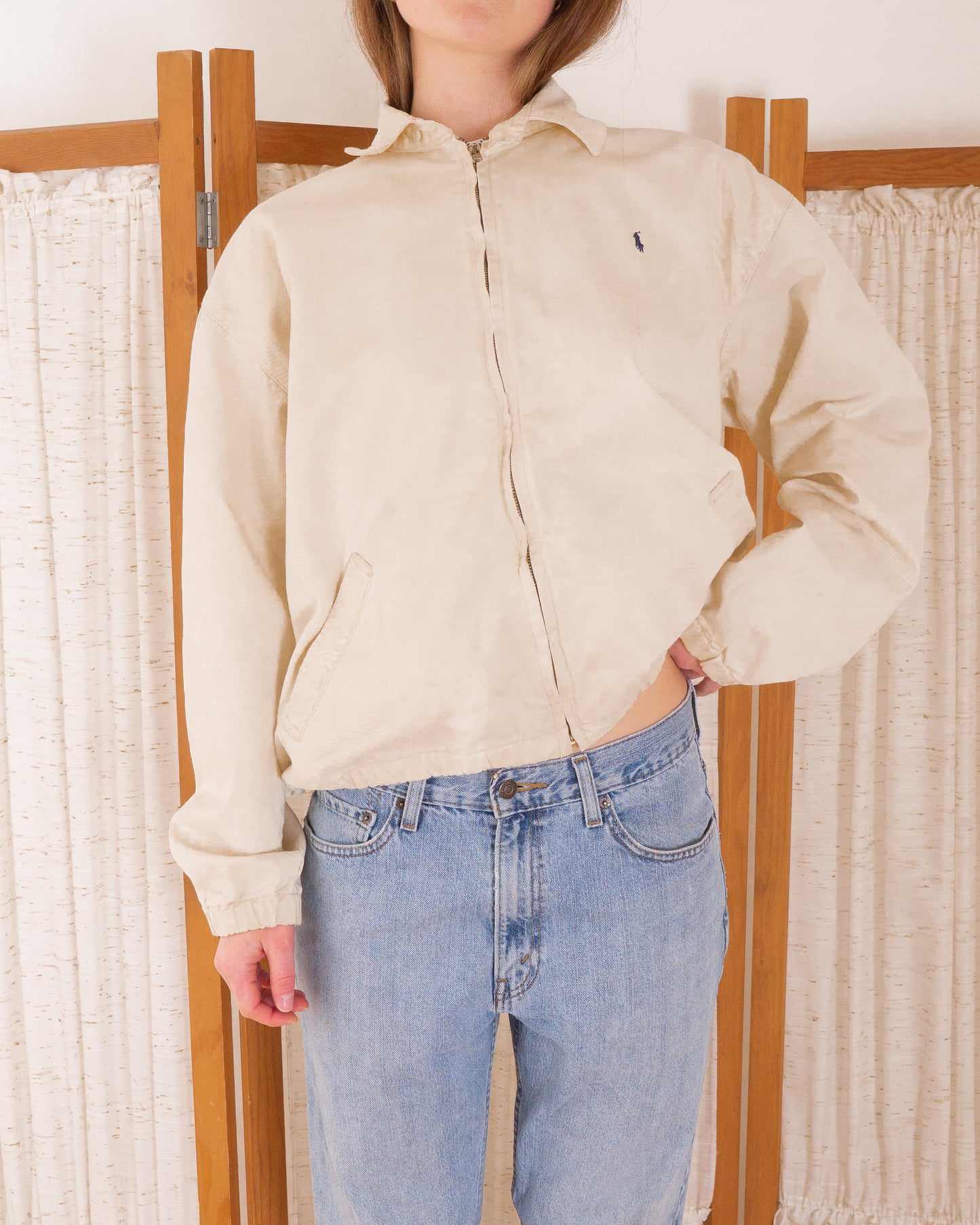 Vintage Yellow Polo Light Jacket - L