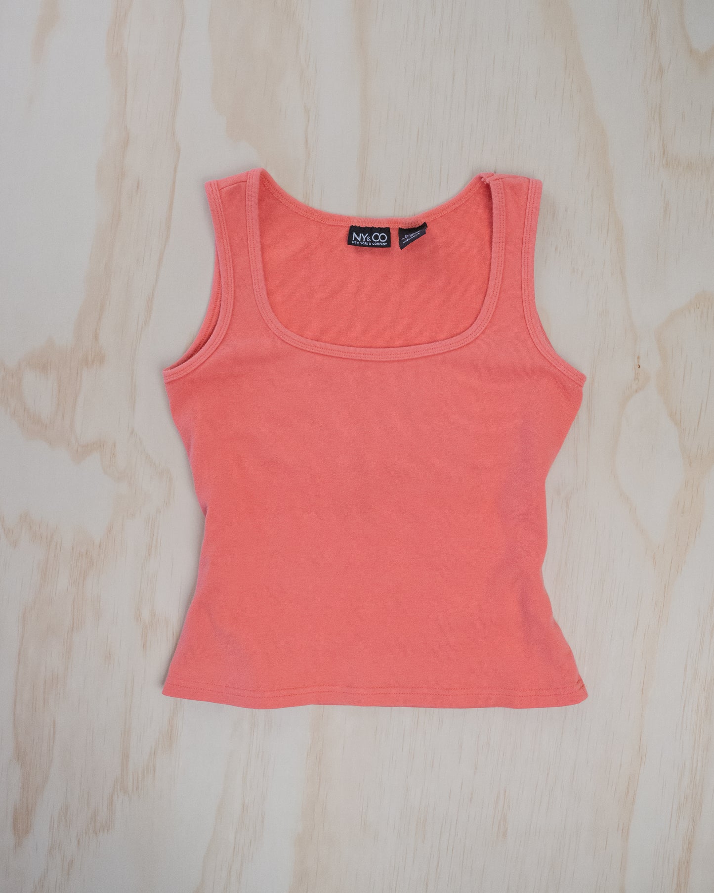 Coral Cotton Square Neck Tank - S