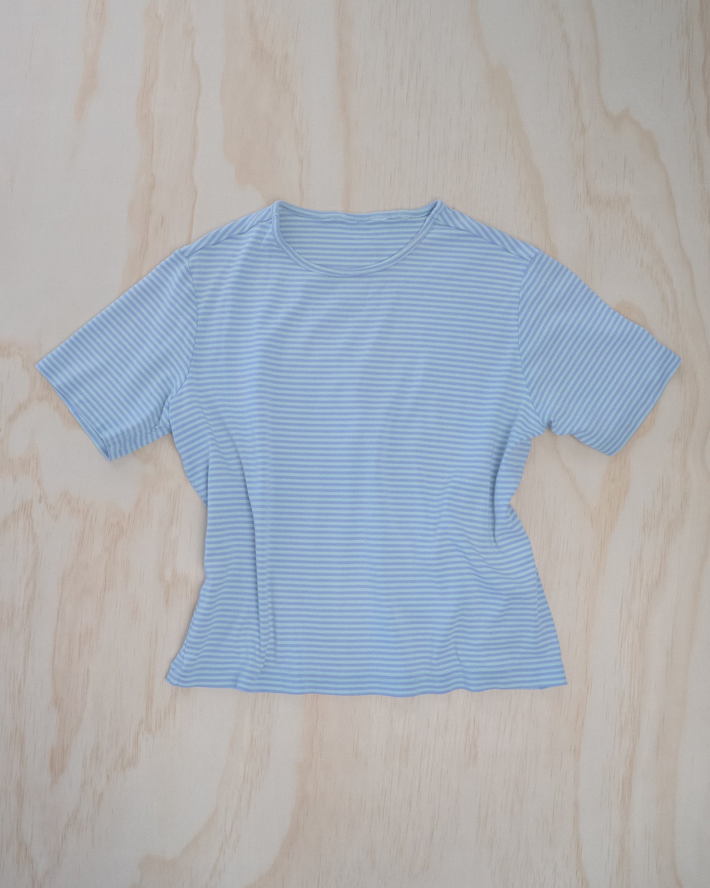 Vintage Blue Stripe Boxy Tee - S/M