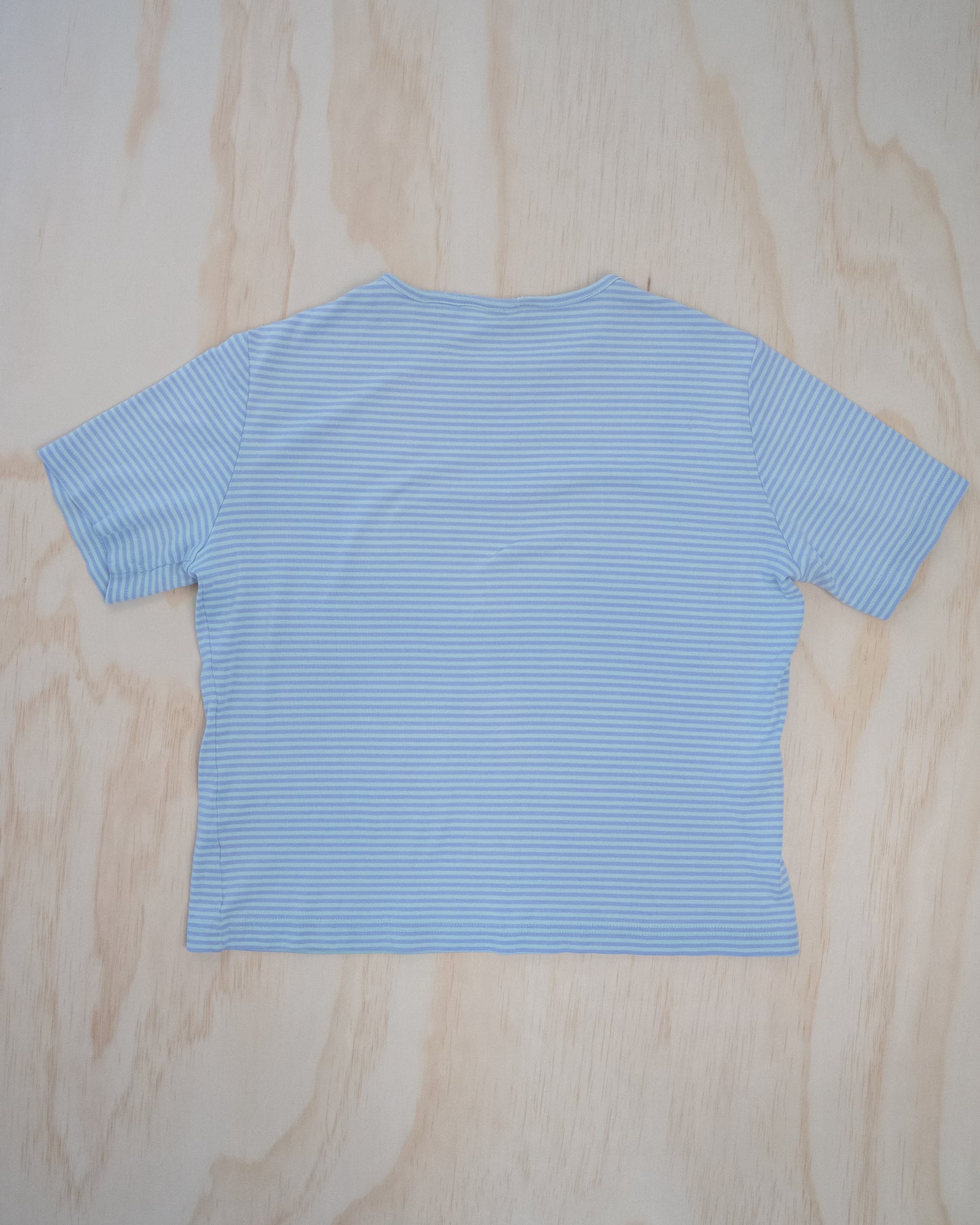 Vintage Blue Stripe Boxy Tee - S/M