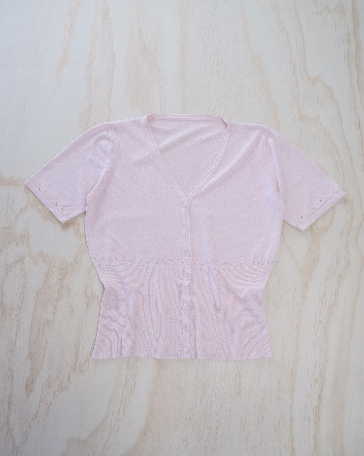 Vintage Baby Pink Cardigan - M