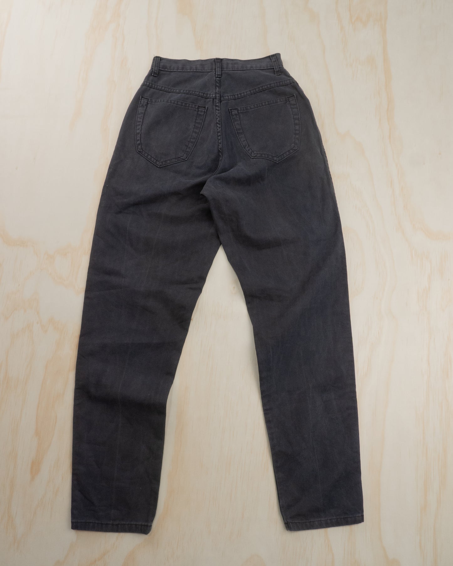 Vintage High Waisted Dark Grey Pants - 24/25