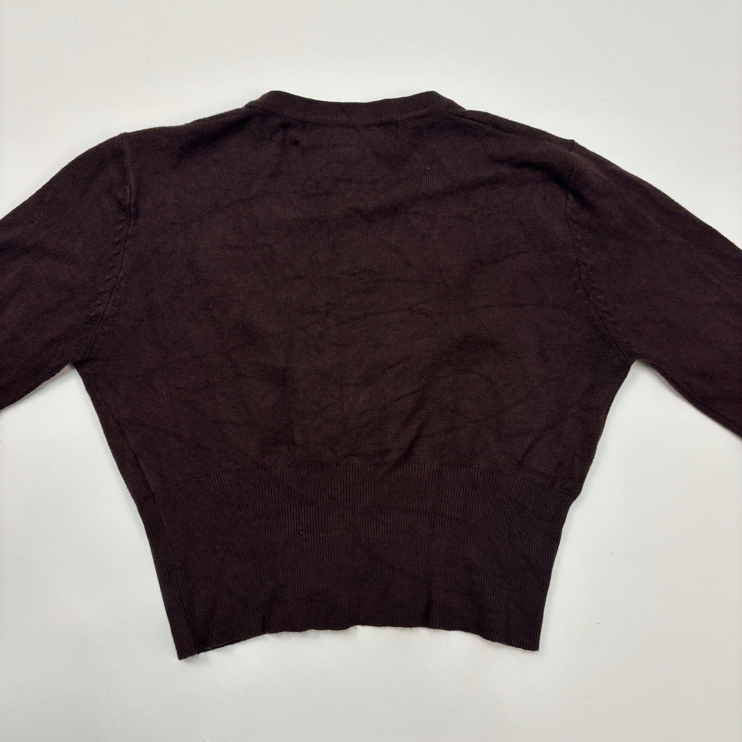 Vintage Chocolate Brown Little Cardigan - S