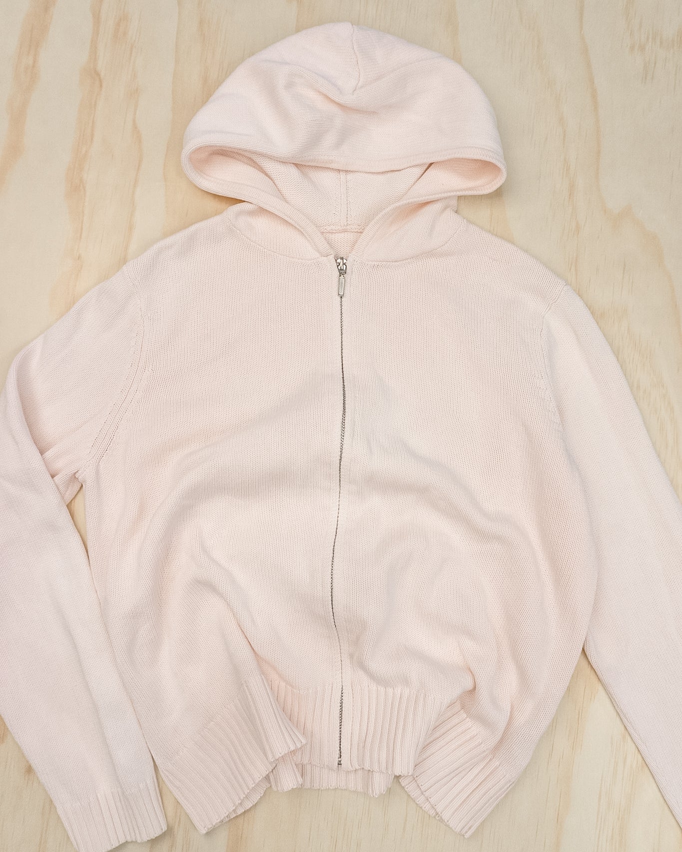 Vintage Baby Pink Knit Zip - S/M