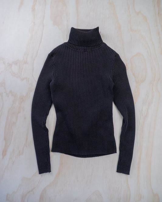 90s Thick Rib Turtleneck - S/M