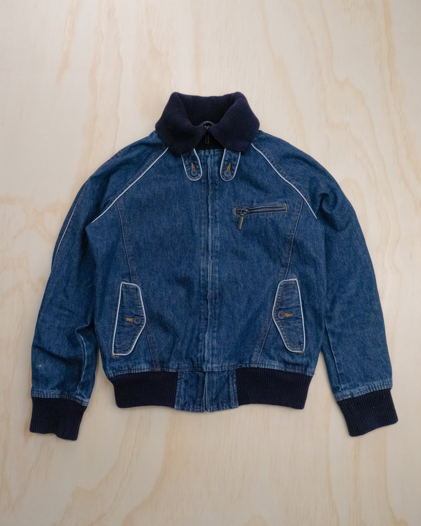 2000s Denim Zip Jacket - S/M