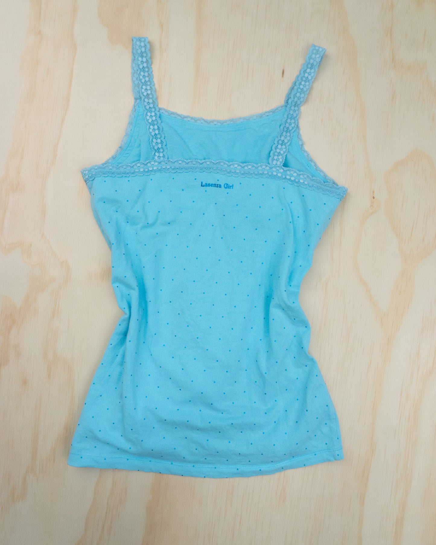 Vintage Blue Polka Dot Tank - S/M