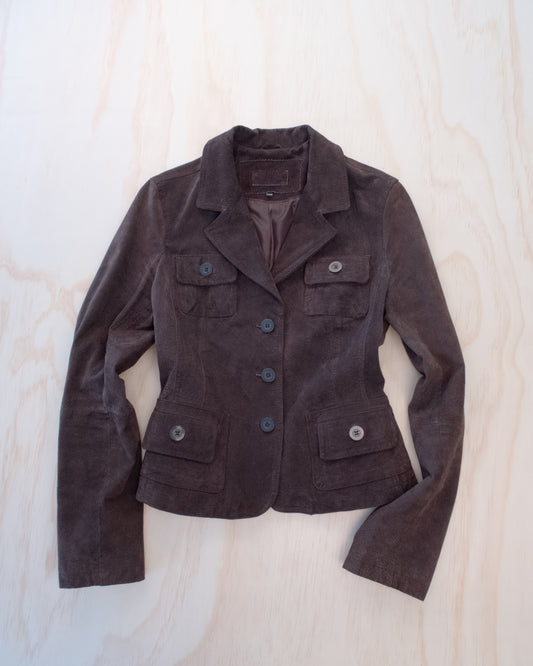 Vintage Brown Suede Jacket - S/M