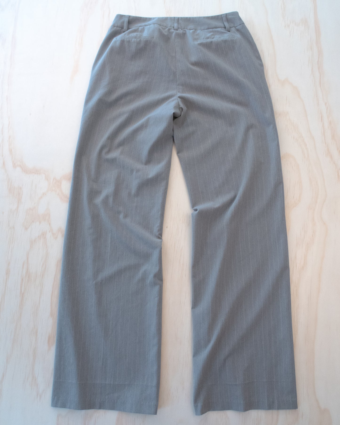 Grey Loose Fit Stripe Pants - 28/29