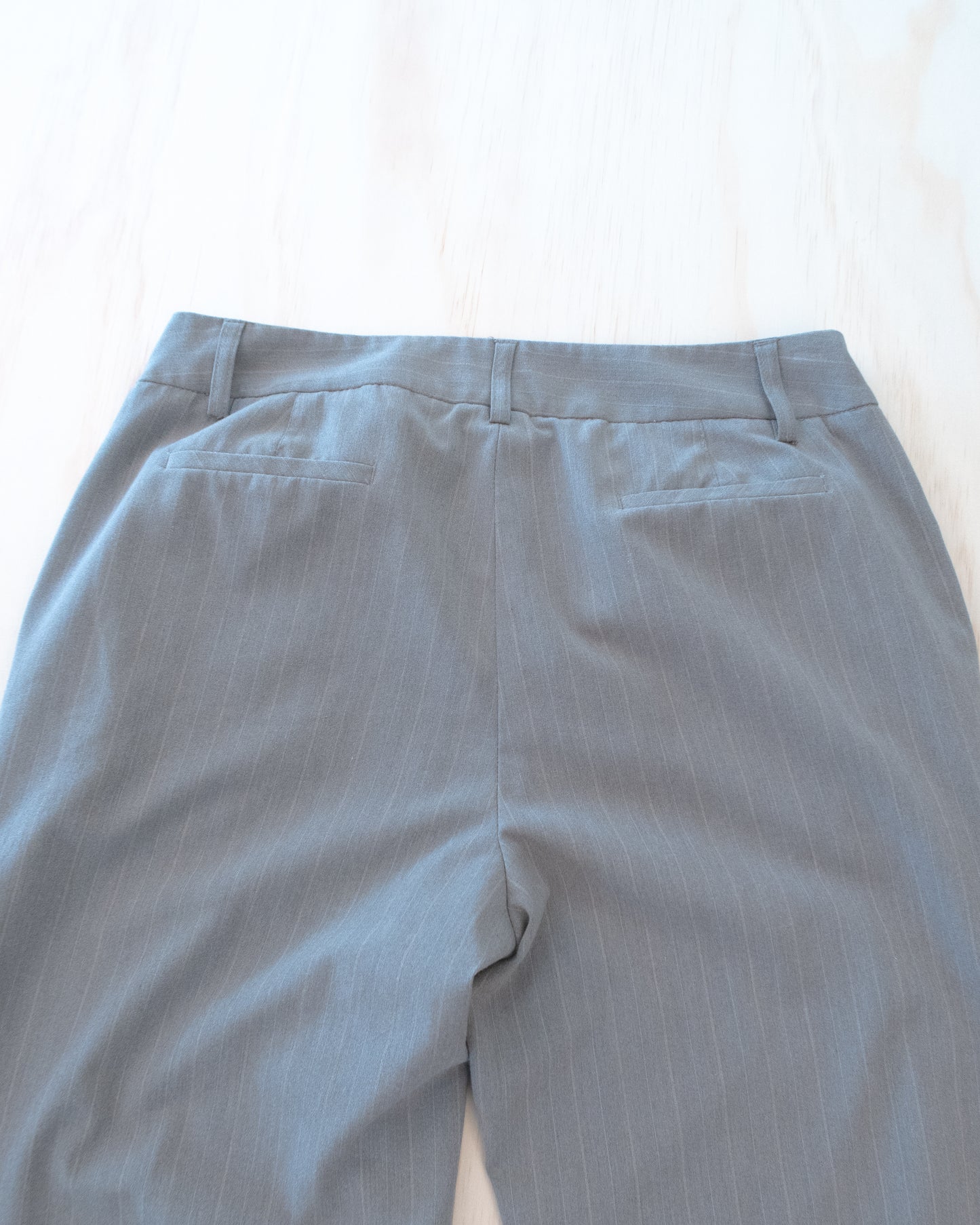 Grey Loose Fit Stripe Pants - 28/29