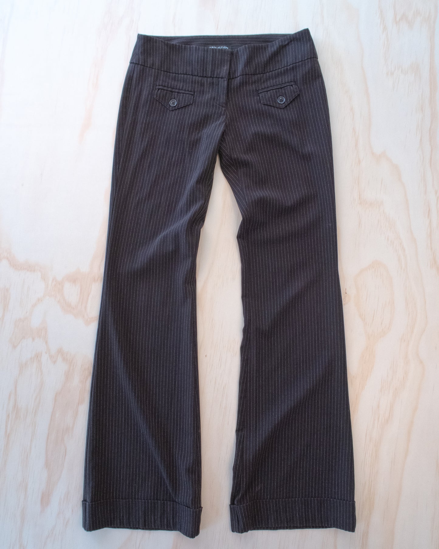 90s Brown Stripe Low Rise Pants - 25