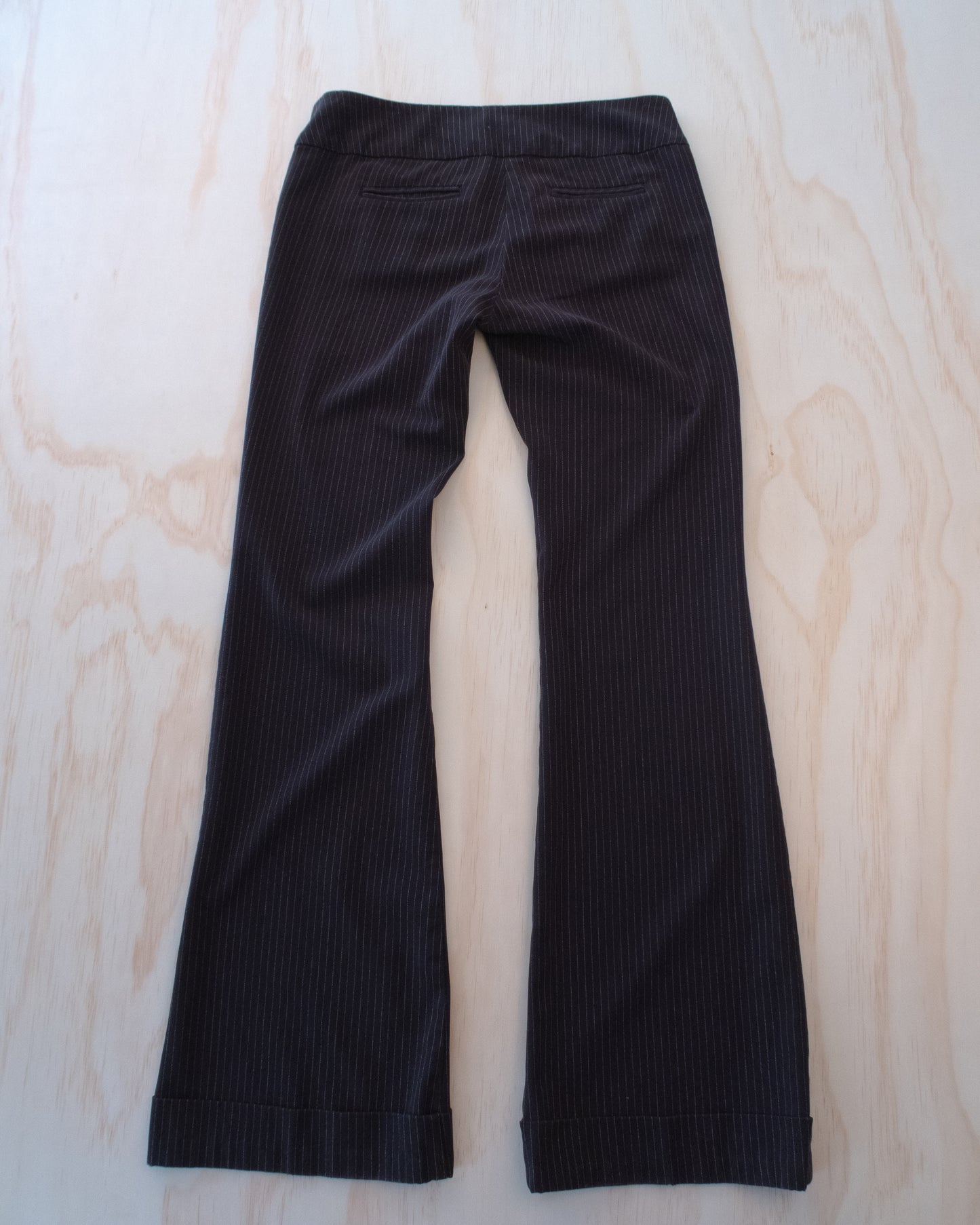 90s Brown Stripe Low Rise Pants - 25