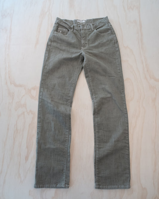 Vintage Straight Green Leg Jeans - 28/29