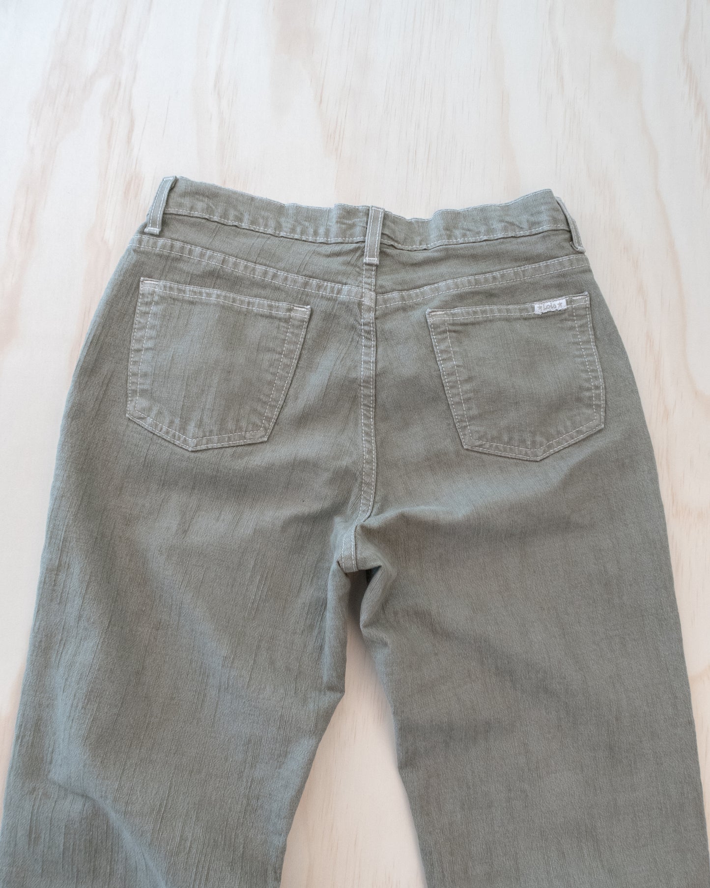 Vintage Straight Green Leg Jeans - 28/29