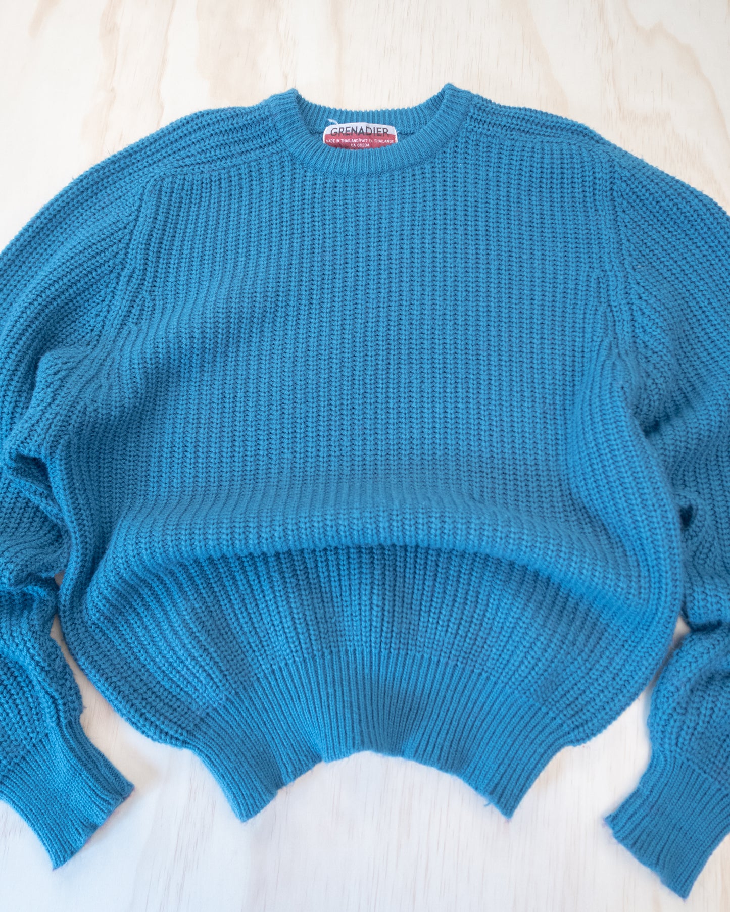 Vintage Thick Boxy Knit Sweater - S/M