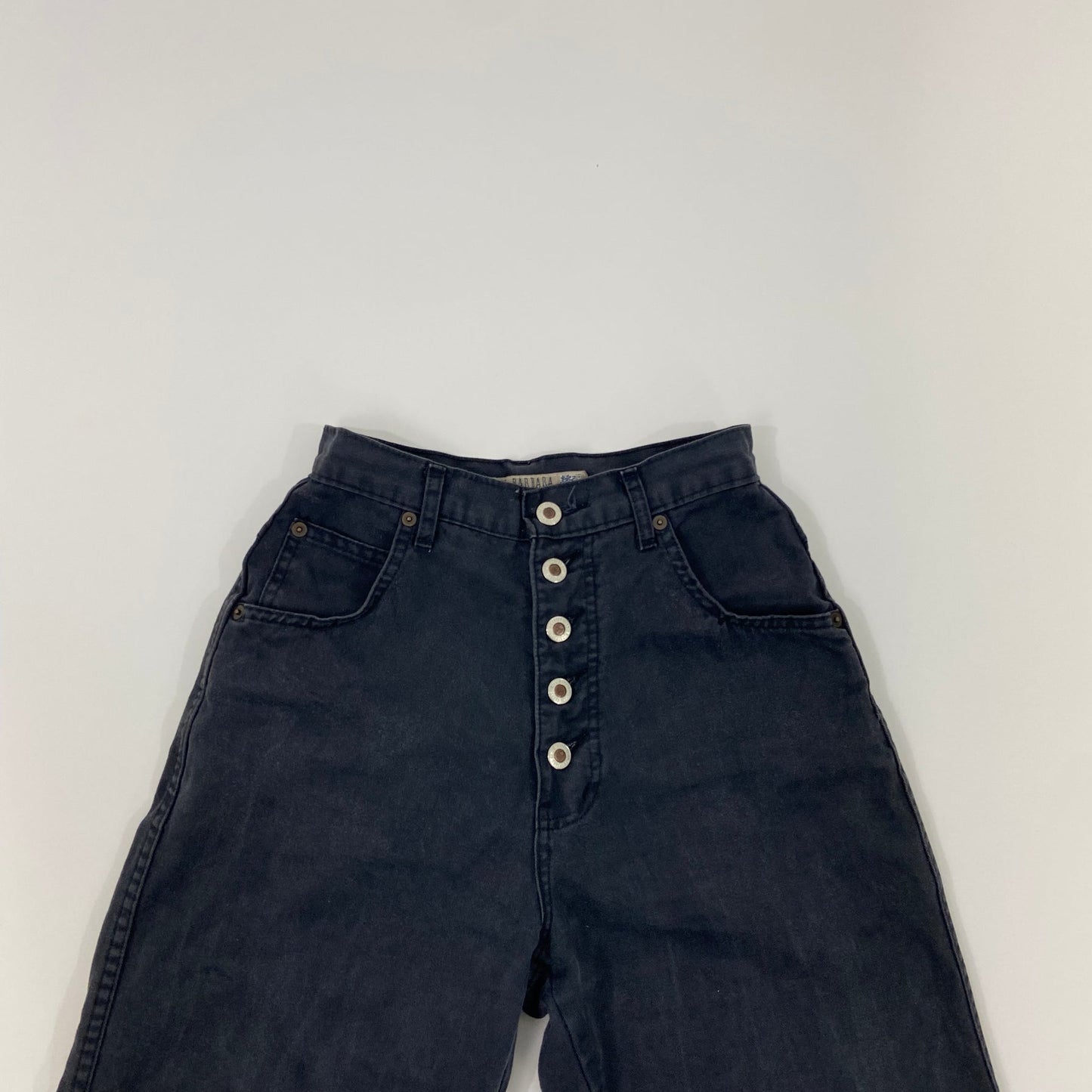 Vintage High Waisted Dark Grey Pants - 24/25