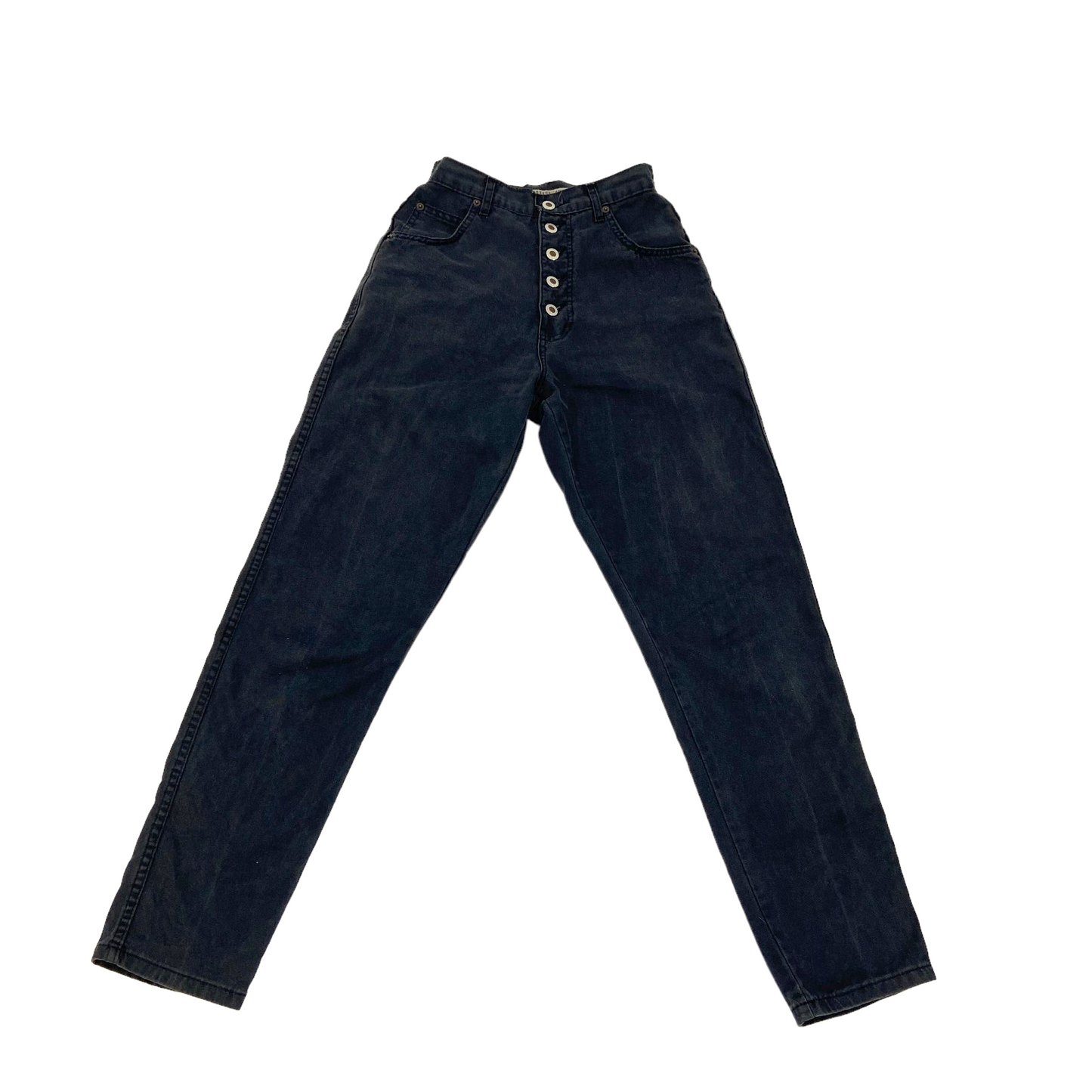 Vintage High Waisted Dark Grey Pants - 24/25
